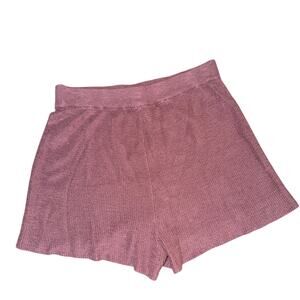 Free People FP Beach Malibu Surf Stretch Knit Pull On Shorts Pink Mauve Size M